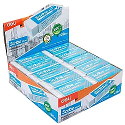Гума за молив Deli Scribe Plus EH00410, 60х24х12 мм, бяла
