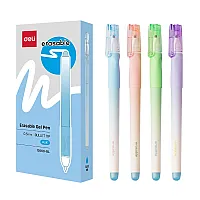 Изтриваема химикалка Deli erasable EG660-BL, с грип, 0.5 мм, синя