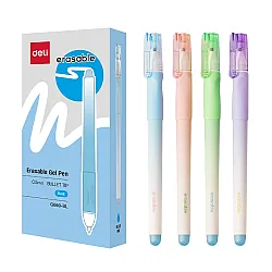 Изтриваема химикалка Deli erasable EG660-BL, с грип, 0.5 мм, синя