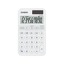 Калкулатор CASIO COLORFUL SL-310YC-WE, джобен, 10 dgt, 118х70х8 мм, бял