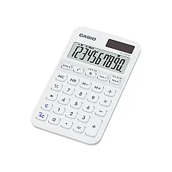 Калкулатор CASIO COLORFUL SL-310YC-WE, джобен, 10 dgt, 118х70х8 мм, бял