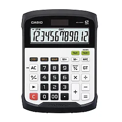 Калкулатор CASIO WD-320MT, настолен, водоустойчив, 12 dgt, 195х145х36 мм, гумен панел, бял