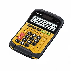 Калкулатор CASIO WM-320MT, настолен, водоустойчив, 12 dgt, 169х109х33.4 мм, гумен панел, жълт