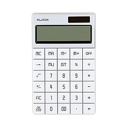 Калкулатор NuSign ENS041, настолен, 12 dgt, 165.3x103.2х14.7 мм, бял