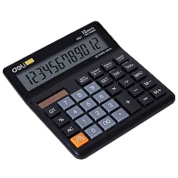 Калкулатор Deli Smart EM01120, настолен, 12 dgt, 139х130х30 мм, черен