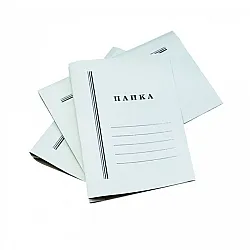 Картонена папка с метална машинка, A4, картон 300 г, бяла, 20 броя