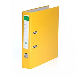 Класьор DELMET, РР, A4, 50 мм, метален кант, сменяем етикет, жълт