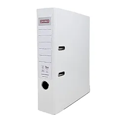 Класьор DELMET, РР, A4, 75 мм, метален кант, сменяем етикет, бял