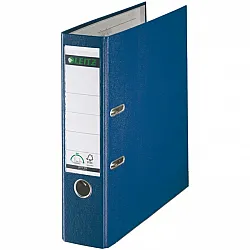 Класьор LEITZ 180°, РР, A4, 80 мм, метален кант, сменяем етикет, син