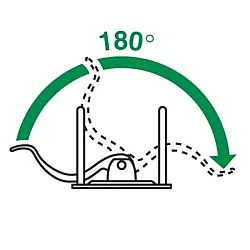 Класьор LEITZ 180°, РР, A4, 80 мм, метален кант, сменяем етикет, светлосин