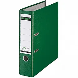 Класьор LEITZ 180°, РР, A4, 80 мм, метален кант, сменяем етикет, зелен