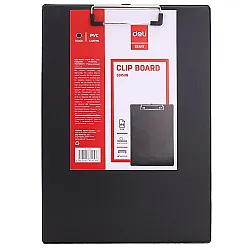 Клипборд Deli Start, E38153B A4, картон, покрит с РР, черен