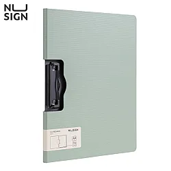 Клипборд с капак NuSign E5011, A4, хоризонтален, Foam PP, зелен
