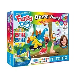 Комплект за моделиране MITAMA Funny Doo Dinos, 15 цвята моделин, с аксесоари, 33 части