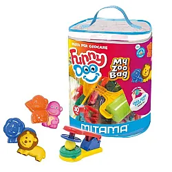 Комплект за моделиране MITAMA Funny Doo My Zoo Bag, 14 цвята моделин, с аксесоари, 30 части