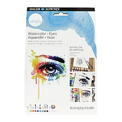 Комплект за рисуване с акварелни бои DALER-ROWNEY Activity Set Watercolor - Eyes, 16 части