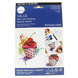 Комплект за рисуване с темперни бои DALER-ROWNEY Activity Set Gouache - Still Life, 12 части