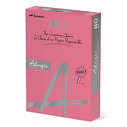 Копирна хартия REY Adagio, A4, 80 г, наситен цвят Fuchsia (23), пакет 500 л.