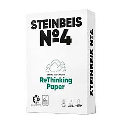 Копирна хартия STEINBEIS №4 ReThinking, А4, 80 г, 100% рециклирана, CIE белота 100, пакет 500 л.
