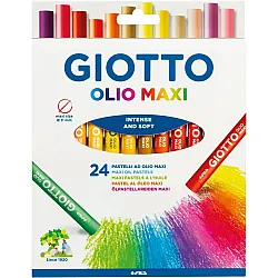 Маслени пастели GIOTTO OLIO MAXI, ф 11 мм, 70 мм, 24 цвята