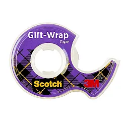 Матово тиксо Scotch Gift Wrap, 19 мм х 7.5 м, невидимо, с диспенсър