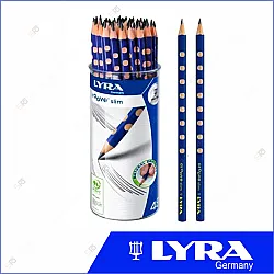 Моливи без гума LYRA Groove Slim Graphite, триъгълно тяло, грип зона, HB, 48 бр. в чашка