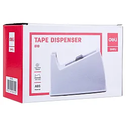 Настолен тиксодържач Deli Simpli E810, 145x63x93 мм, за ленти до 19 мм х 33 м, сив