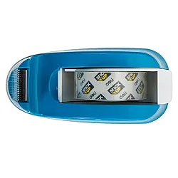 Настолен тиксодържач Deli Vivid E808, 123x57x65 мм, за ленти до 19 мм х 33 м, син
