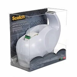 Настолен тиксодържач Scotch ELEPHANT C43, за 19 мм х 33 м, 132х135х70 мм, бял