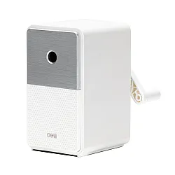 Настолна единична острилка с контейнер Deli Retro E71160, ф 8 мм, 106х63х111 мм, бяла