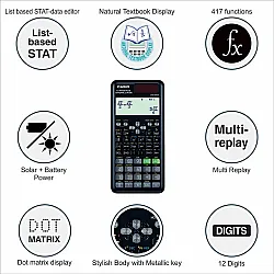 Научен калкулатор CASIO fx-991ES PLUS-2, 10+2 dgt, 417 функции, 162х77х11.1 мм, черен