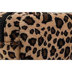 Несесер EXACOMPTA Leopard, с цип, 22х6х8 см, мека изкуствена кожа с леопардов принт