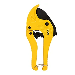 Ножица за PVC/PPR тръби Deli TOOLS EDL350042, 42 мм, алуминиева, жълта