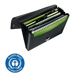 Папка с 5 отделения Leiz Recycle, A4, рециклиран РР, черна