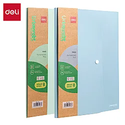 Папка с 8 отделения Deli Urbanroot EF632, A4, от пшенична слама, с индекси, синя