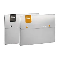 Папка с копче и разширение Deli New York E5576, A4, PP 300 mic, сива