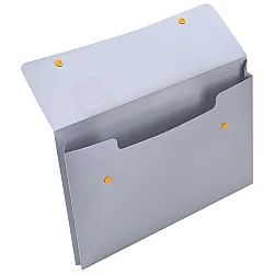 Папка с копче и разширение Deli New York E5576, A4, PP 300 mic, сива