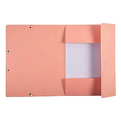Папка с ластик и 3 капака EXACOMPTA AQUAREL, A4, Genuine картон 400 г, корал