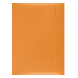 Папка с ластик и 3 капака OFFICE PRODUCTS, A4, картон 300 г с UV лак, оранжева