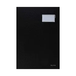 Папка за подписи LEITZ, 240х340 мм, A4+,  рециклиран картон 700 г с РР фолио, 10 отделения, черна