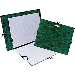Папка за рисунки EXACOMPTA Marbled Green, 500х650 мм, А2, картон 1292 г, с текстилни връзки и гръб,