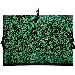 Папка за рисунки EXACOMPTA Marbled Green, 500х650 мм, А2, картон 1292 г, с текстилни връзки и гръб,