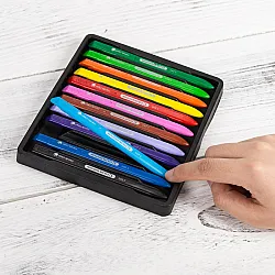Пастели пластик Deli Color Emotion EC20000, ф 8 мм, 60 мм, 12 цвята