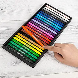 Пастели пластик Deli Color Emotion EC20020, ф 8 мм, 60 мм, 24 цвята