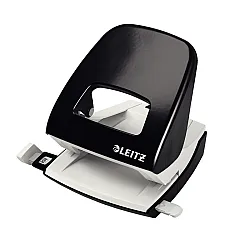 Перфоратор LEITZ 5008 NeXXt, за 30 л.(80 г), с ограничител, 98x109x121 мм, метален, черен