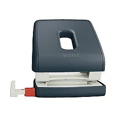 Перфоратор LEITZ Cosy, за 30 л.(80 г), с ограничител, 137x109x131 мм,  пластмаса + метал, тъмносив