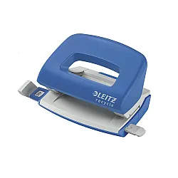 Перфоратор LEITZ NeXXt Recycle, за 10 л.(80 г), ограничител, 100x70x81 мм, пластмаса + метал, син