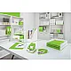 Перфоратор LEITZ WOW, за 10 л.(80 г), с ограничител, 100x70x81 мм, пластмаса + метал, перленобял