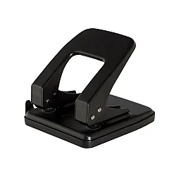 Перфоратор OFFICE PRODUCTS, за 40 л.(80 г), с ограничител, метален, черен