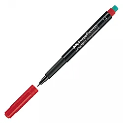 Перманентен маркер Faber-Castell 152321 OHP-S, 0.4 мм, червен